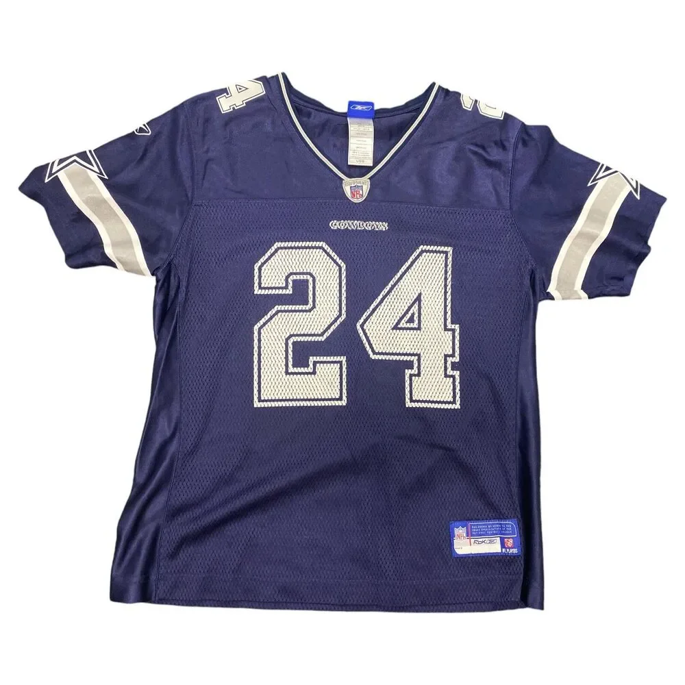 Marion Barber Reebok Dallas Cowboys #24 NFL Equipment Jersey Womens Large